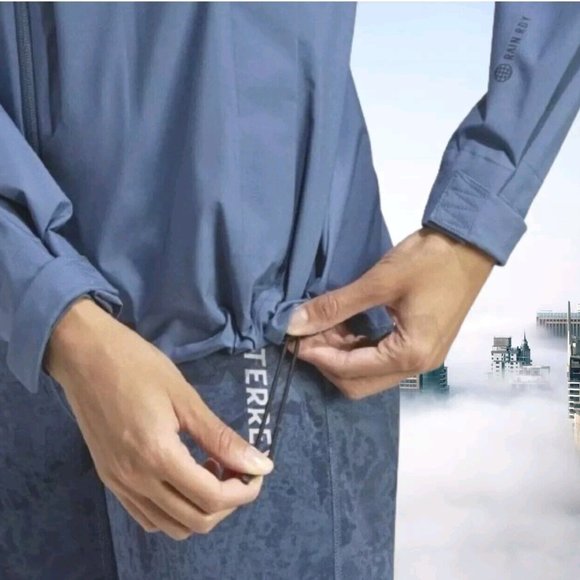 Adidas Terrex Multi Rain.rdy 2.5-Layer Rain Jacket - Steel - Women's Size XL NEW - Picture 7 of 12